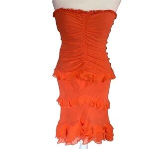 Jovani Strapless Dress Orange